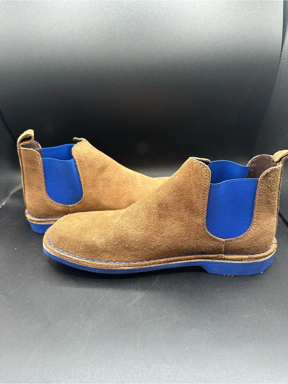 Veldskoen Chelsea J-Bay Suede Blue Boots Mens US 9 Womens US 11